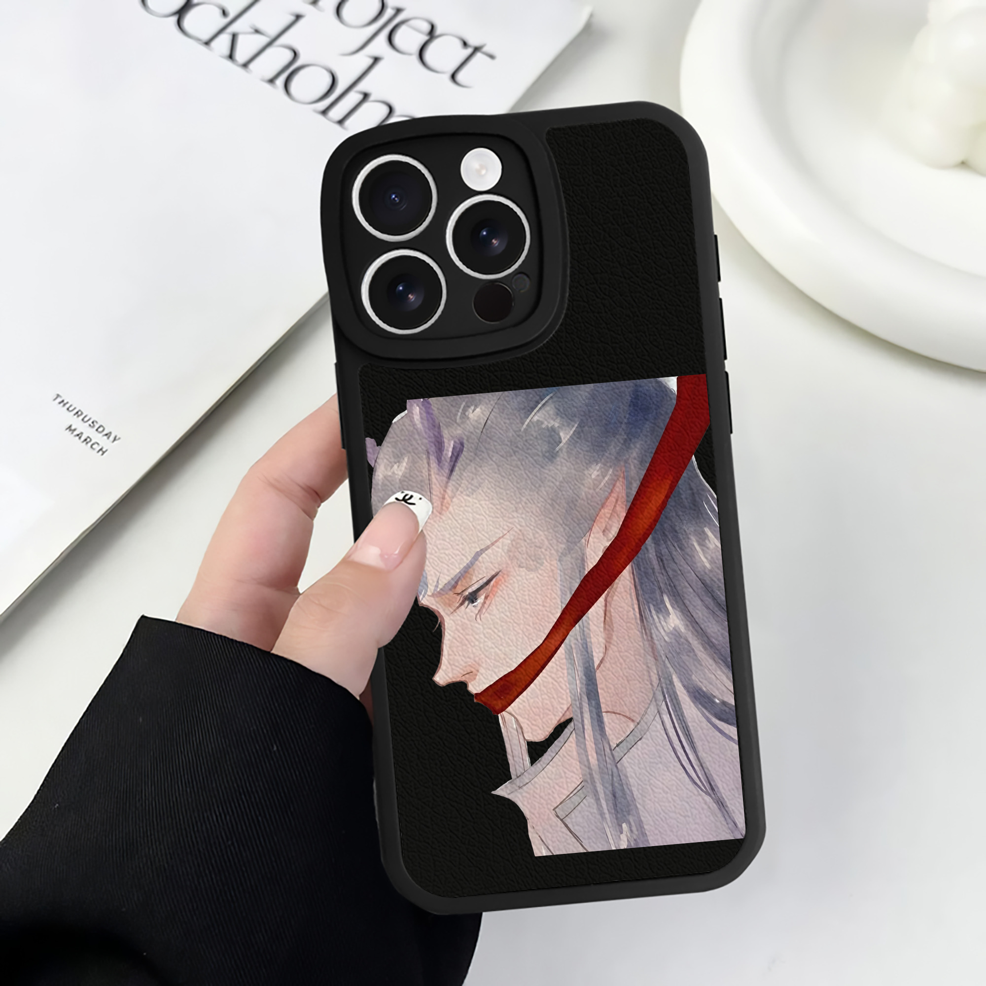 （画像用） Ne Zha 2 ナタ 魔童の大暴れ 【iPhone 16シリーズ対応】シリコンスマホケース（レザー調） 材質：シリコン